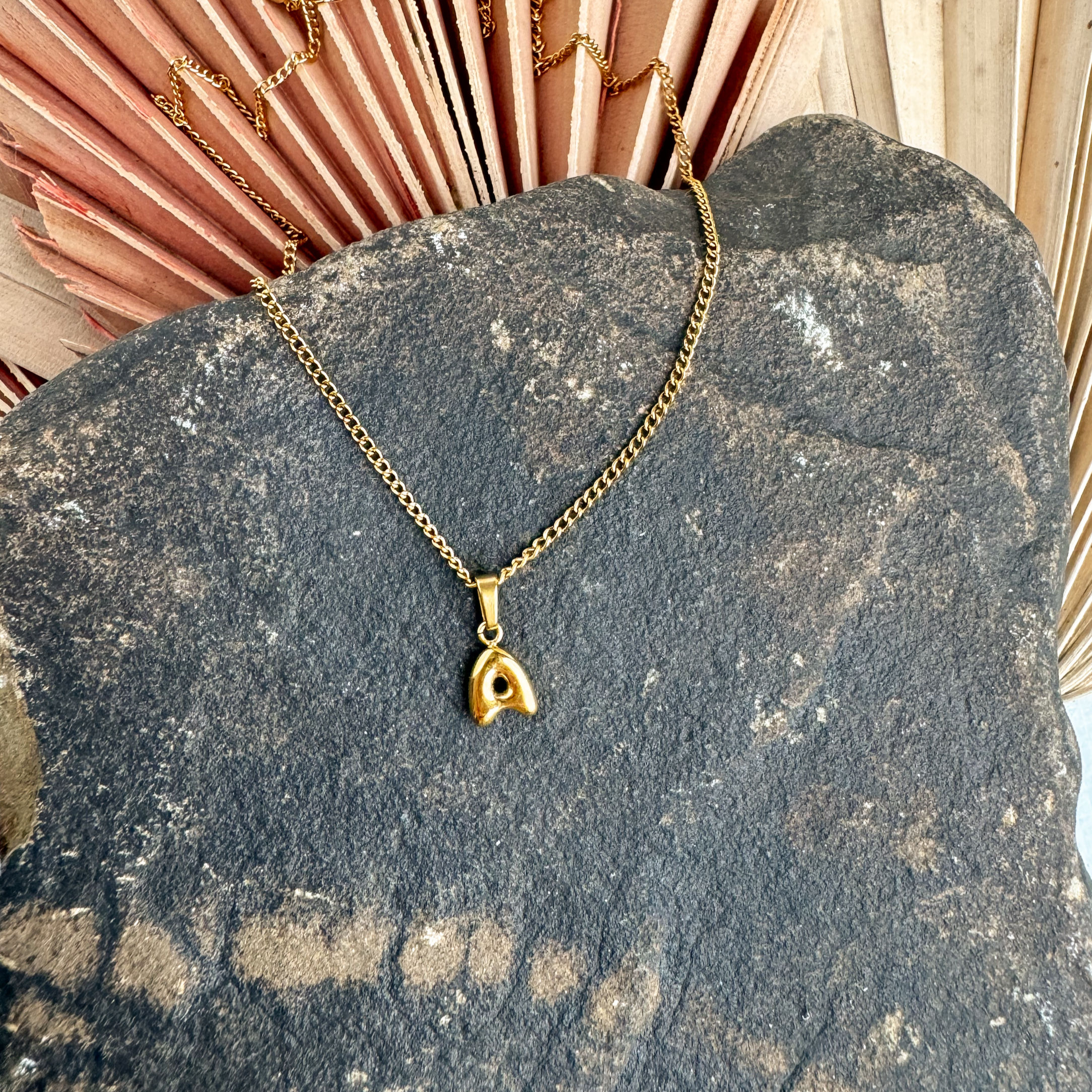 Dainty Bubble Initial Necklace