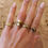 Thumbnail: Vintage Floral Pearl Motif Ring - Size 7