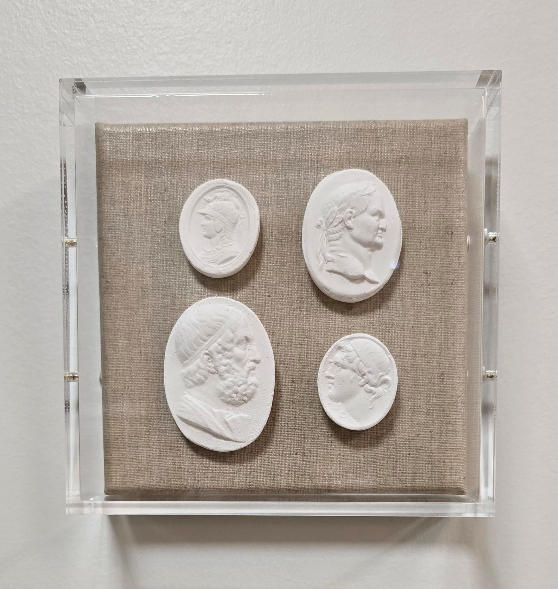 Portrait Medallion Set in Shadow Box