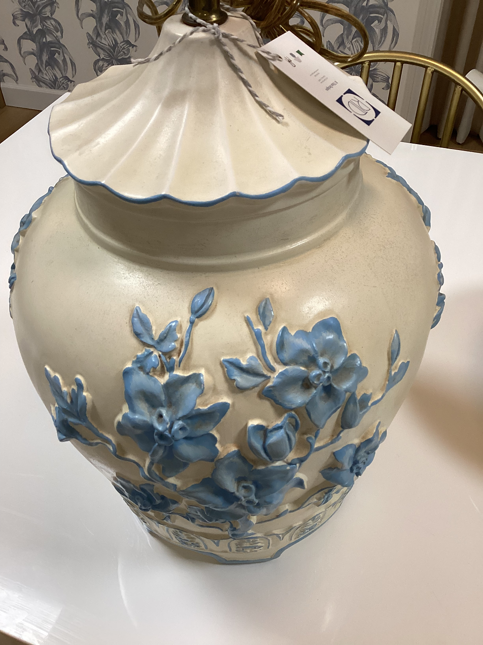 Thumbnail: Blue Floral Table Lamp