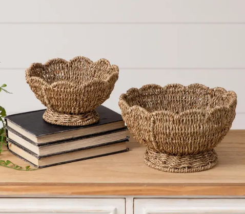 Scalloped Sea Grass Bowls