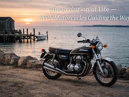 Honda CB500 by the dock
