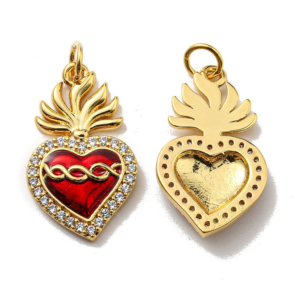 Miniatura: Dije de sagrado corazón rojo