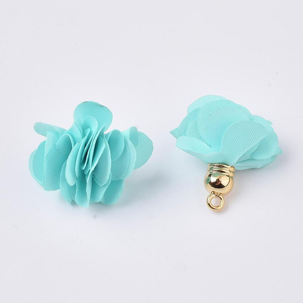 Miniatura: Dije de flor de tela