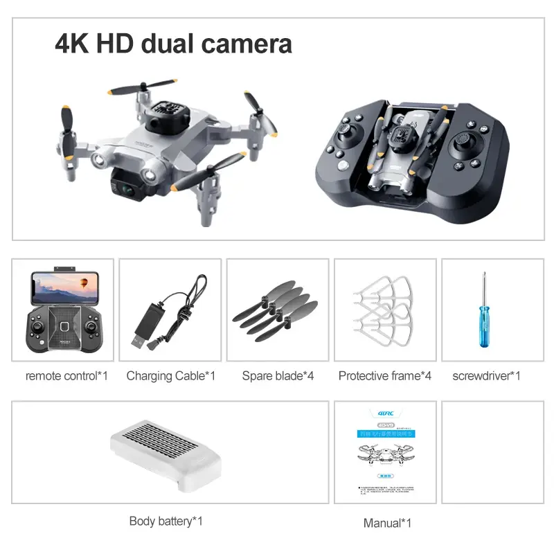 Thumbnail: 4DRC V30 Mini Drone 4K Dual Camera WiFi FPV Obstacle Avoidance RC