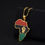 Thumbnail: Fist Power in Pan African Colored Africa Map Pendant Necklace