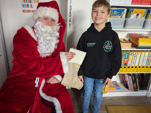 St. Nicholas visited Amelia Earhart School 2024