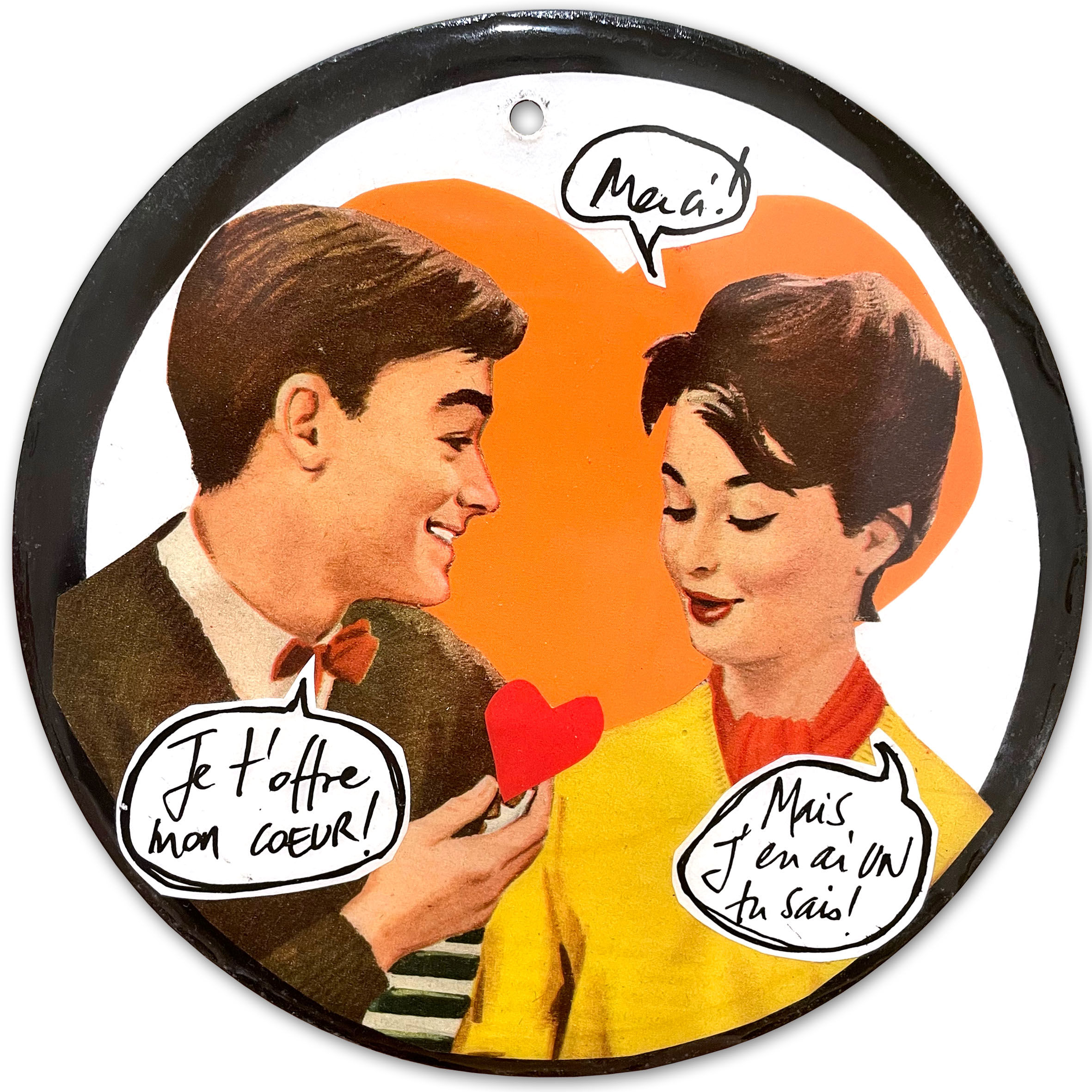 MERCI MAIS | Collage sur vinyle