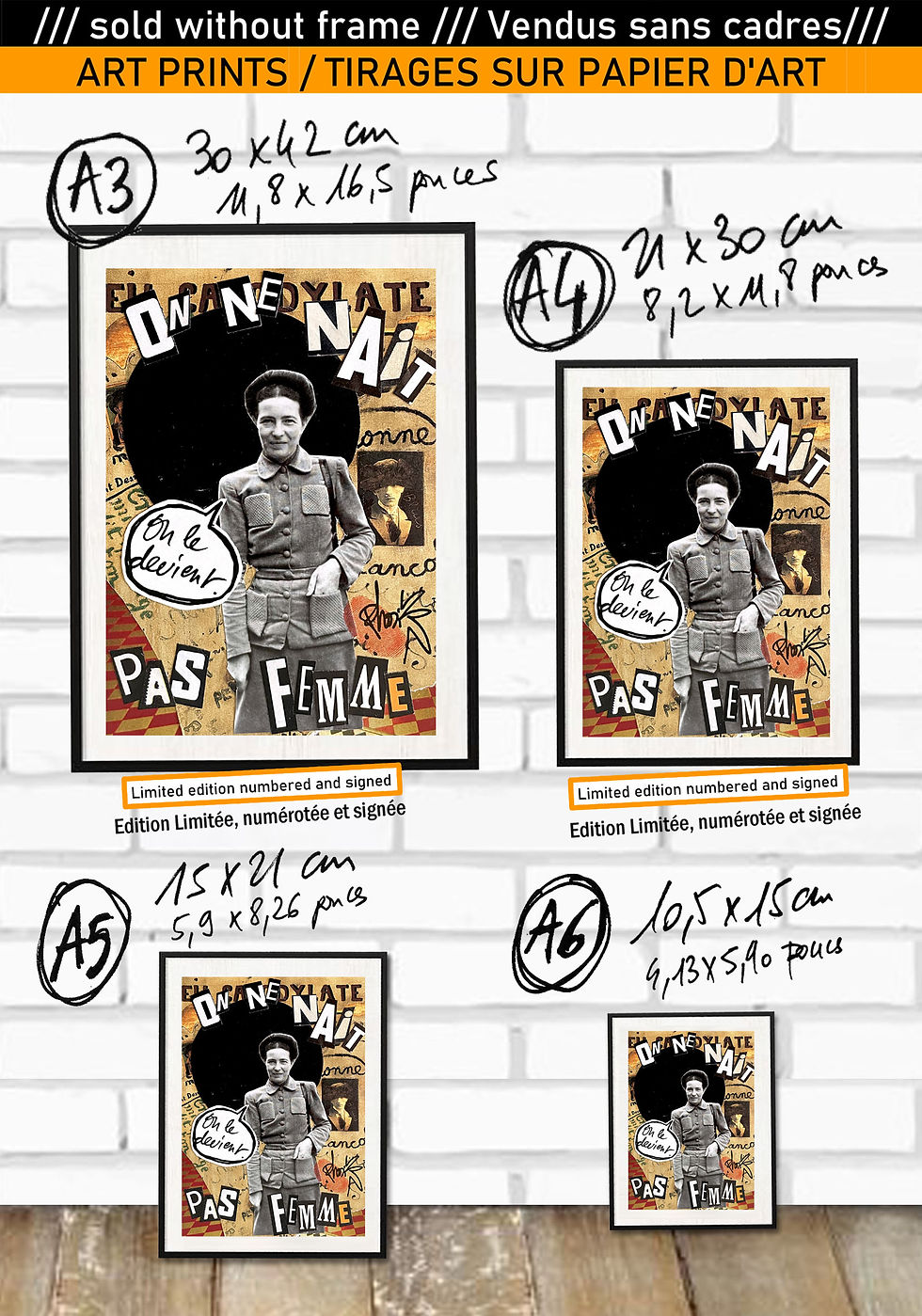 Miniature : Affiches | FEMINISTES | ON NE NAIT PAS FEMME, ON LE DEVIENT