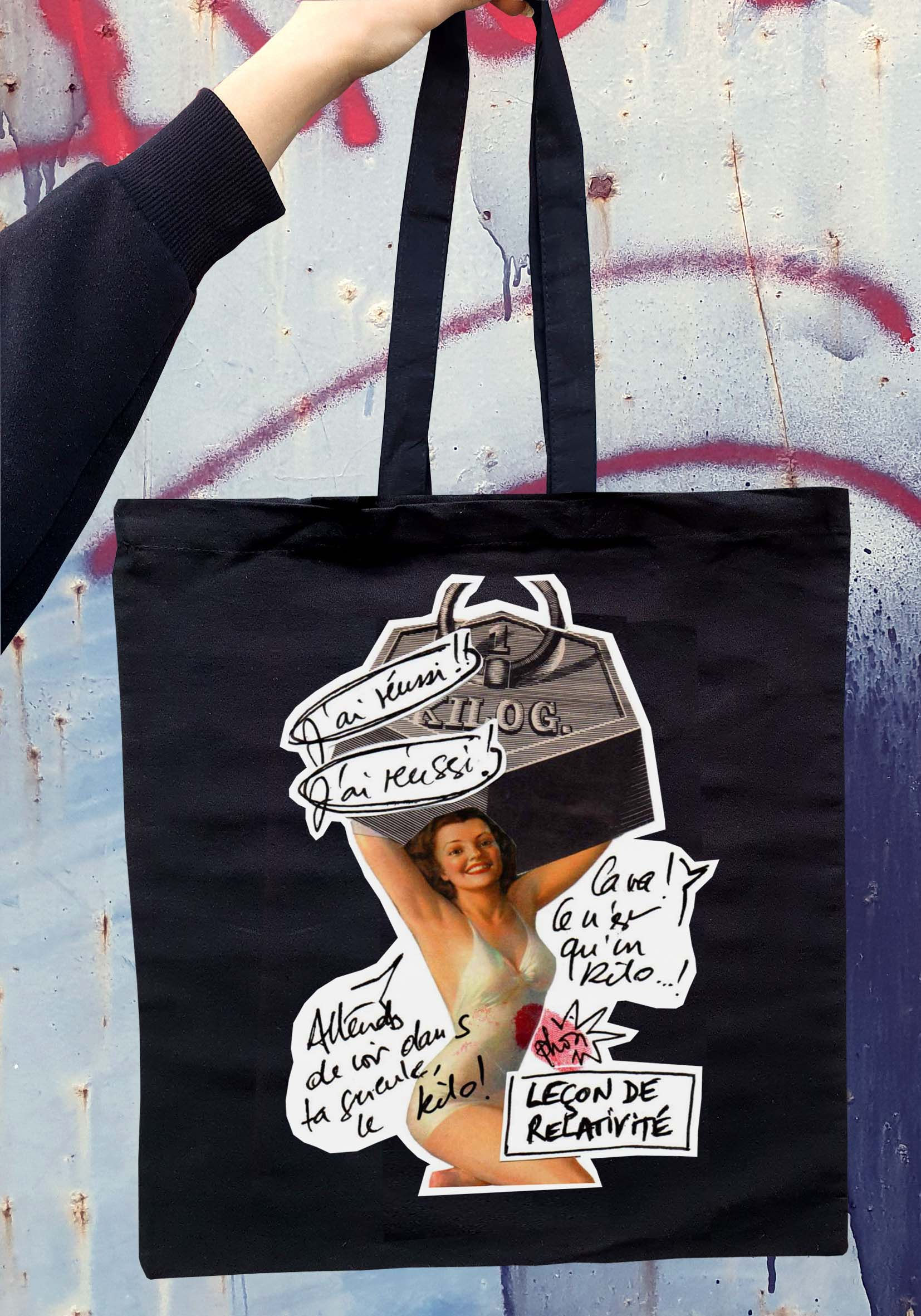 Tote bag pin up