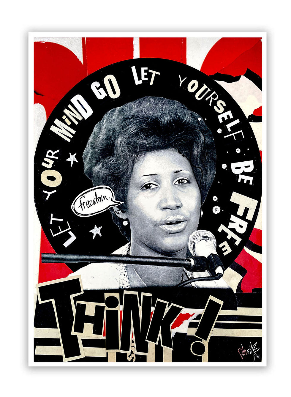 Affiche Aretha Franklin Think by Phosi