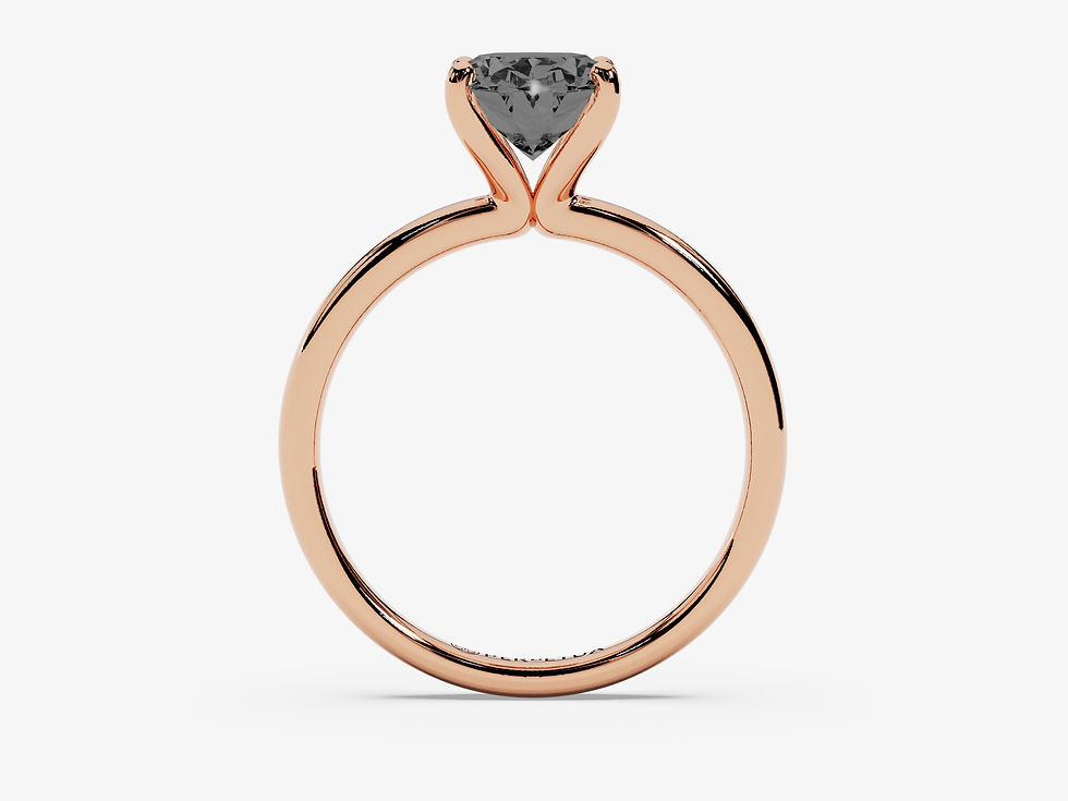 Miniatura: EUROPA, Anillo de Compromiso, Moissanita Gris Corte Oval