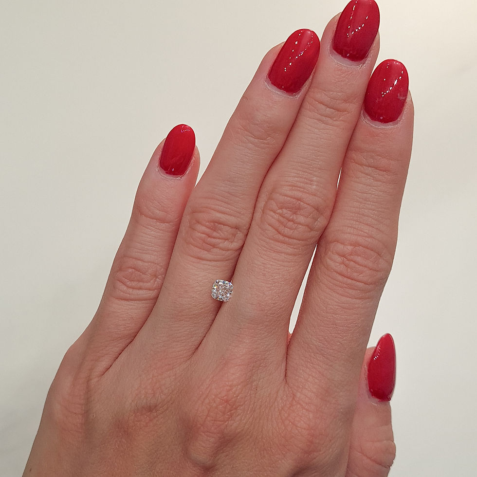 Miniatura: CUSHION, Diamante lab 0.59ct, E, VVS1