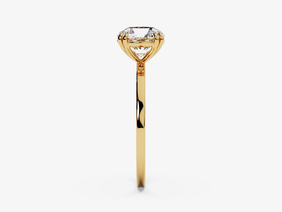 Miniatura: ISABEL, Anillo con Diamante Lab Corte Redondo Brillante, DEF, VS+, Ideal
