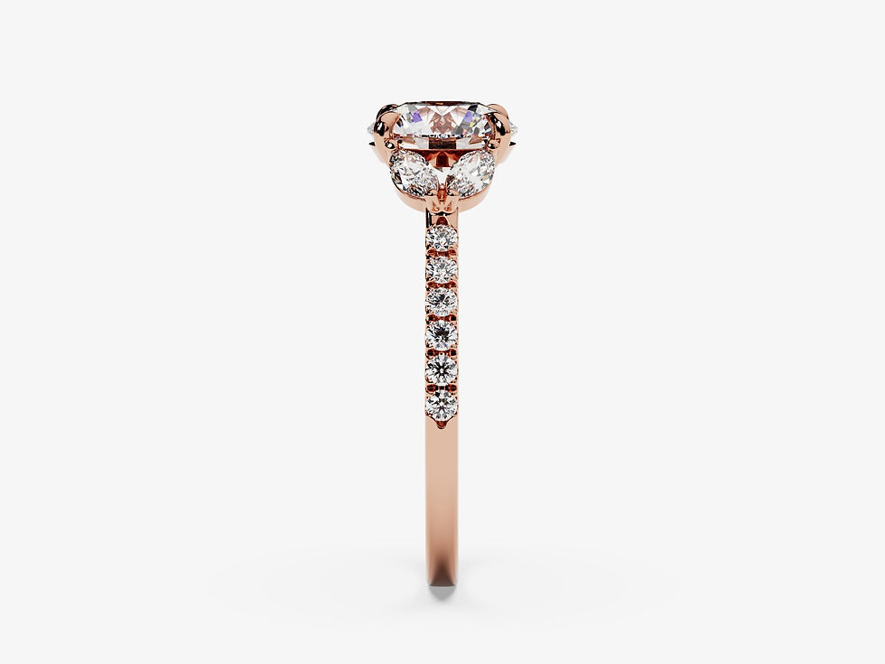 Miniatura: SIENNA, Anillo con Diamante Lab Corte Redondo Brillante, DEF, VS+, Ideal