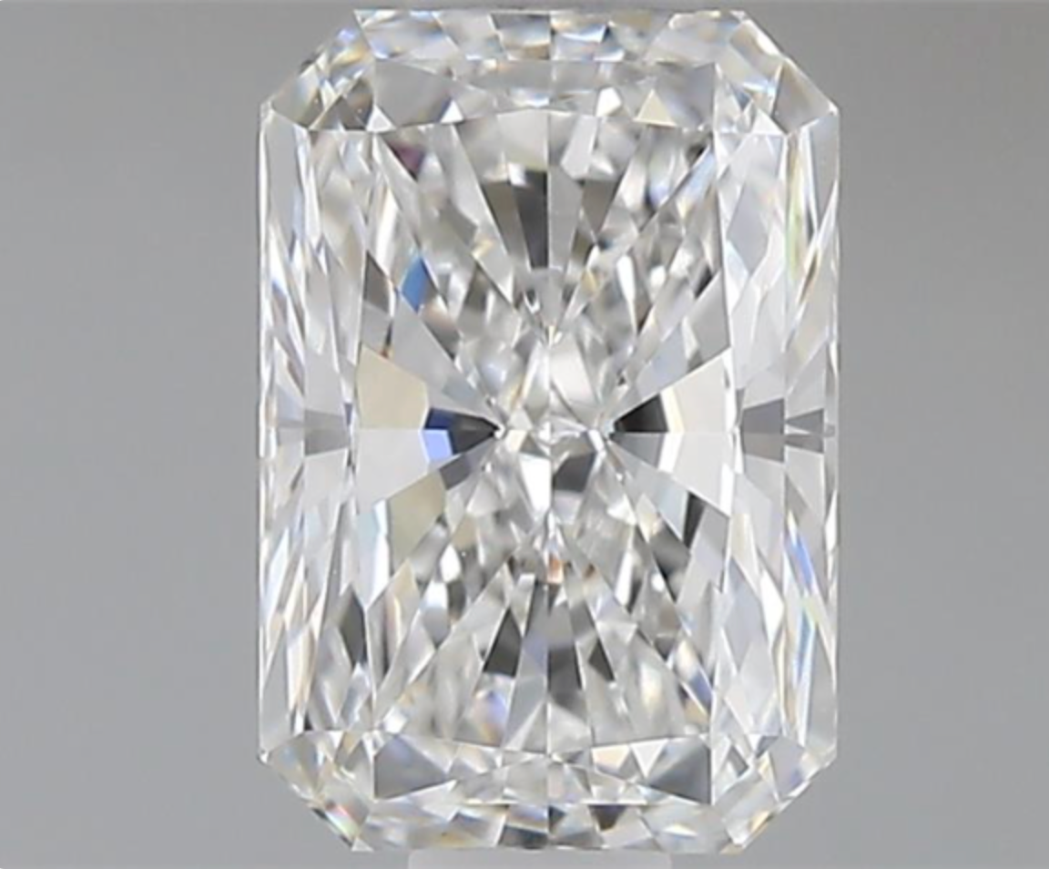CORTE RADIANTE, Diamante lab 0.50ct, E, VVS2