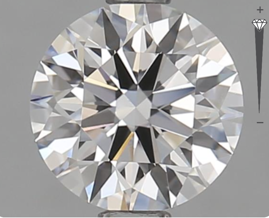 CORTE REDONDO BRILLANTE, Diamante lab 0.64ct, D, VVS2, Ideal