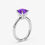 Miniatura: IMPETU, Anillo de Compromiso, Moissanita Morada Corte Redondo