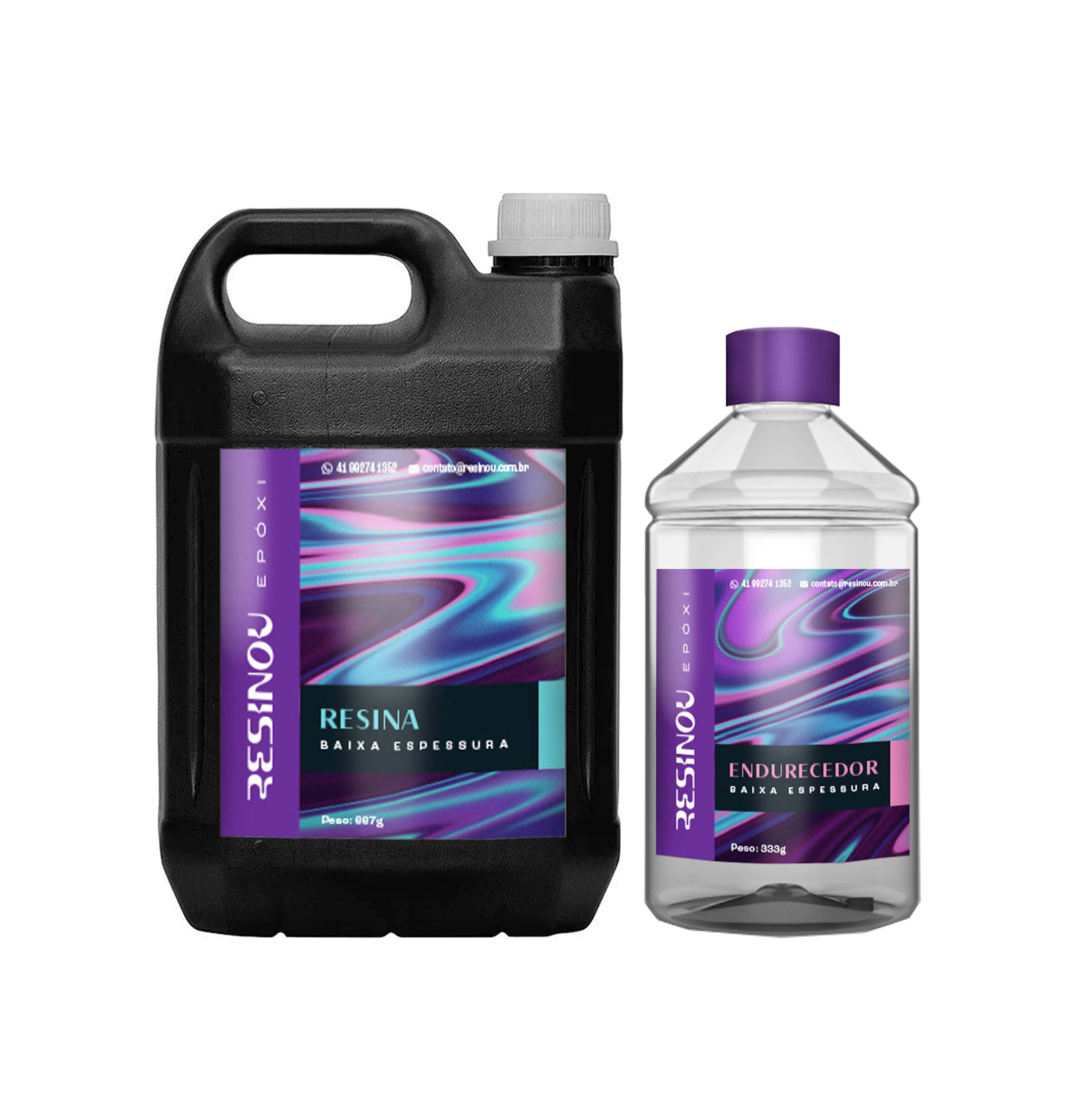 3 kg de Resina Epóxi Baixa Espessura + Endurecedor