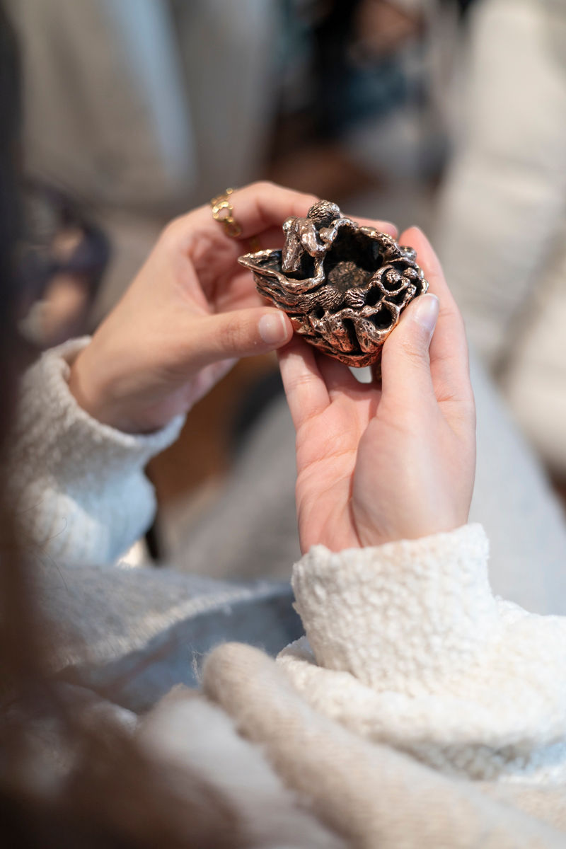 Jewelry making in lost-wax workshop in Venice Italy