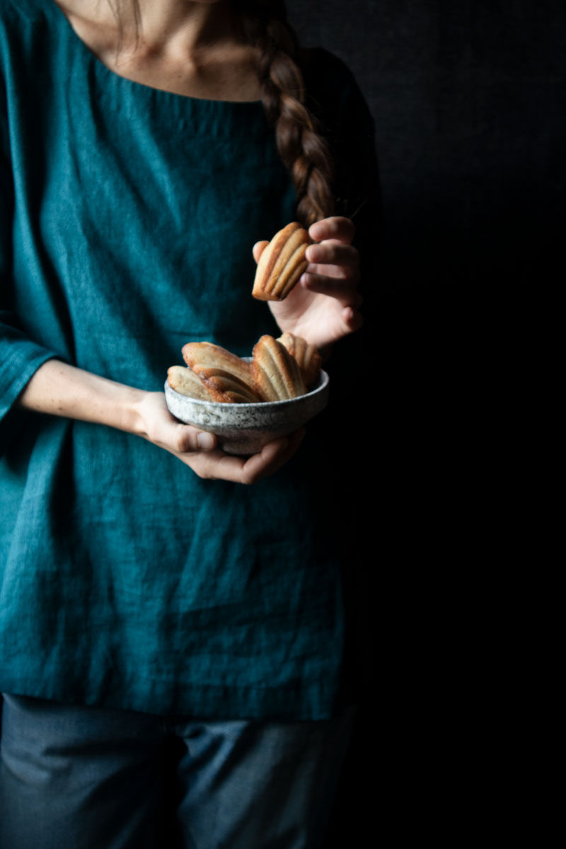 chestnut flour madeleines