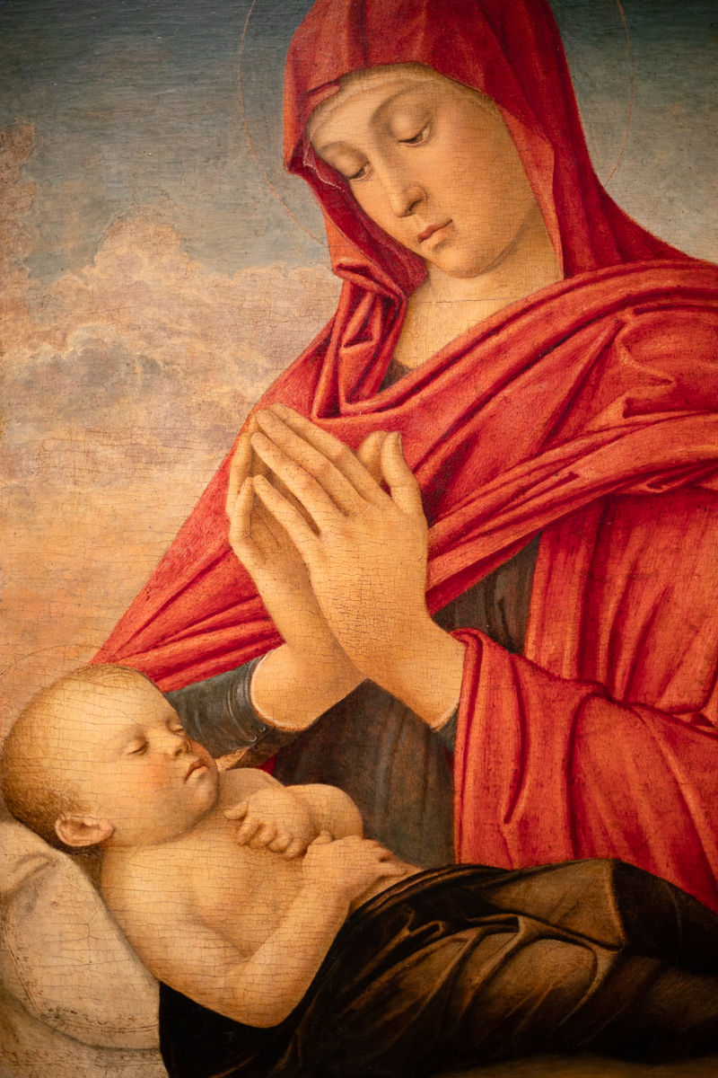 Giovanni Bellini, Madonna in Rosso - Madonna and Sleeping Child