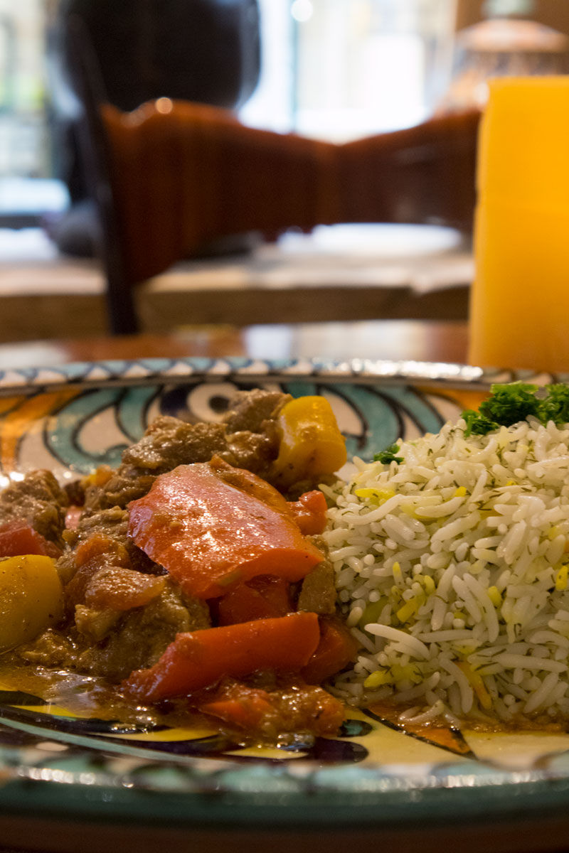 Lamb stew and rice | Ethnic restaurant in Venice - Italy | Africa Experience