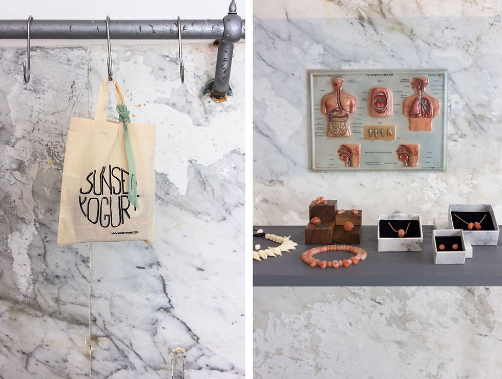 Sunset Yogurt: new contemporary glass jewellery gallery in Venice