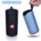 Portable T&G speakers, one held by strap, with text 'Easy to Carry'.