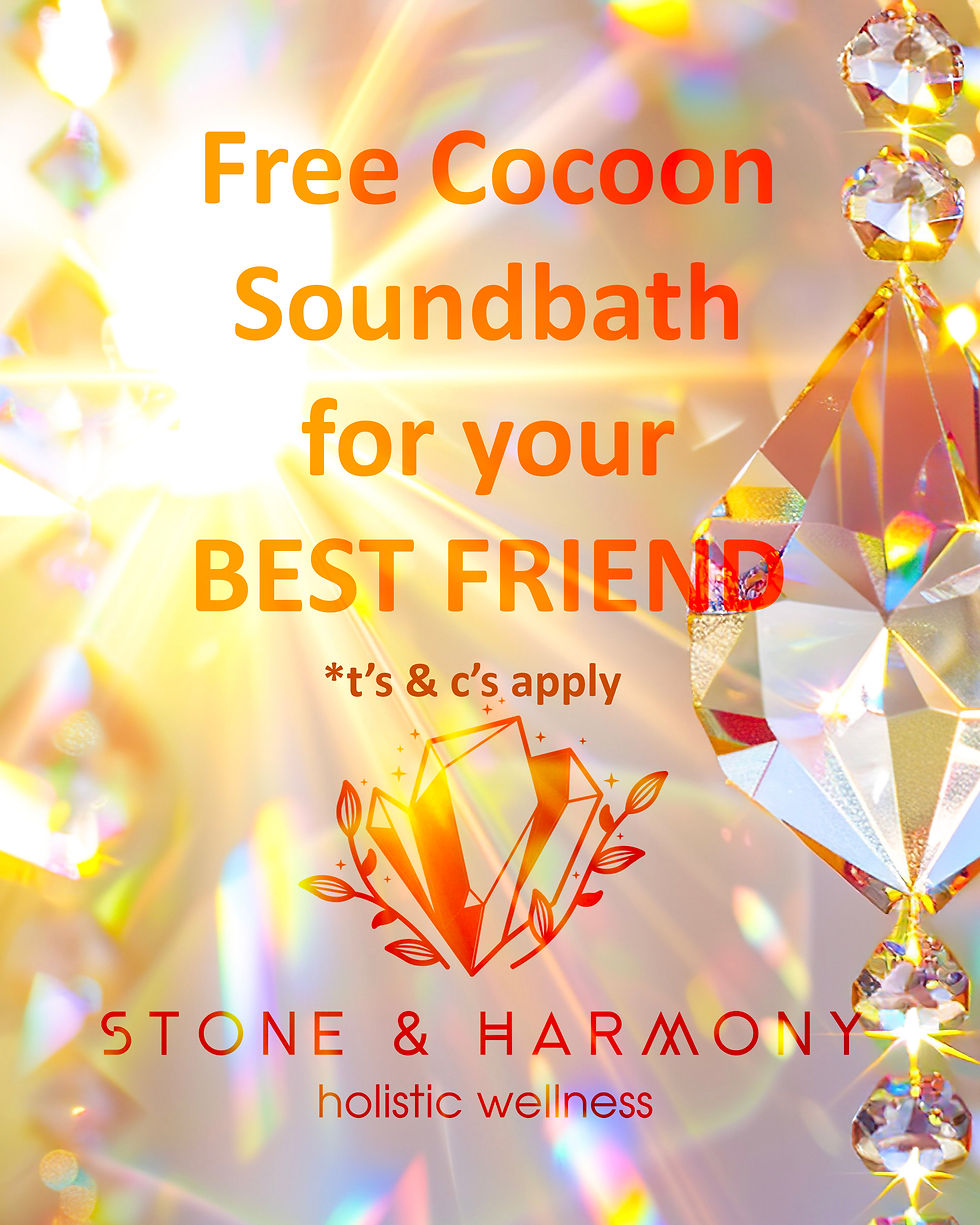 Free Cocoon Sound Bath for your best friend.