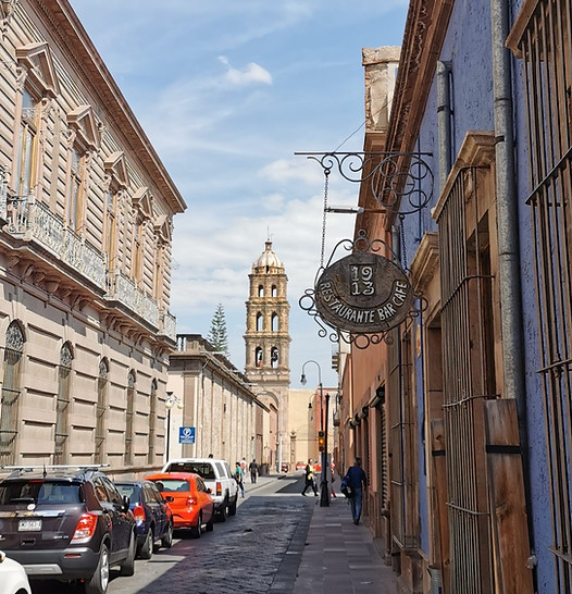 Vista de la ciudad en el centro historico de san luis potosí
