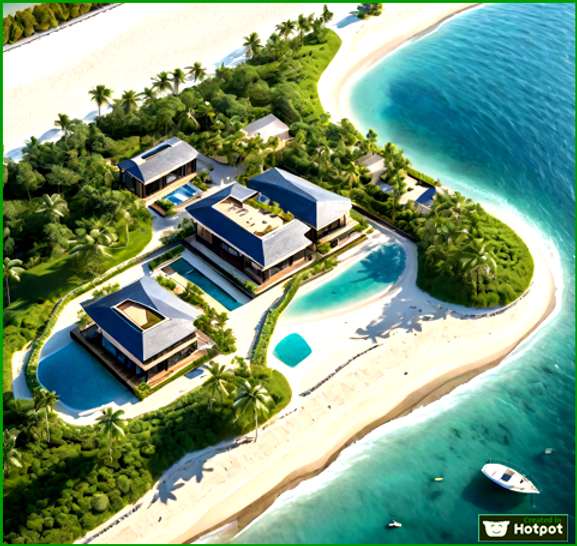 Maldives in Thailand  is a project 1.For residential or business on a private island on an artificial island 10 meters high, 