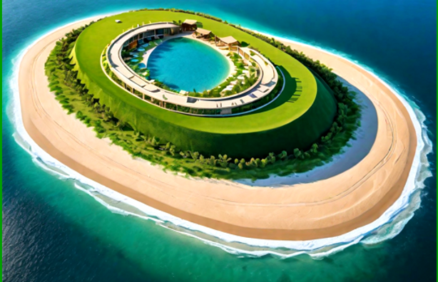 Maldives in Thailand  is a project 1.For residential or business on a private island on an artificial island 10 meters high, 
