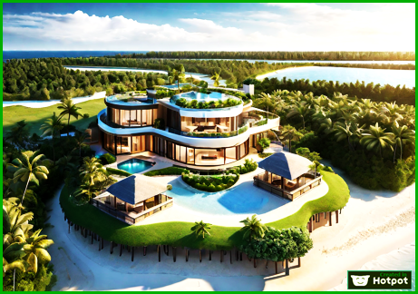 Maldives in Thailand is a project 1.For residential or business on a private island on an artificial island 10 meters high,