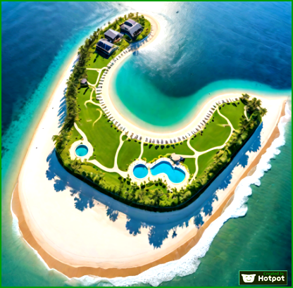 Maldives in Thailand is a project 1.For residential or business on a private island on an artificial island 10 meters high,