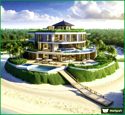 Maldives in Thailand is a project 1.For residential or business on a private island on an artificial island 10 meters high,