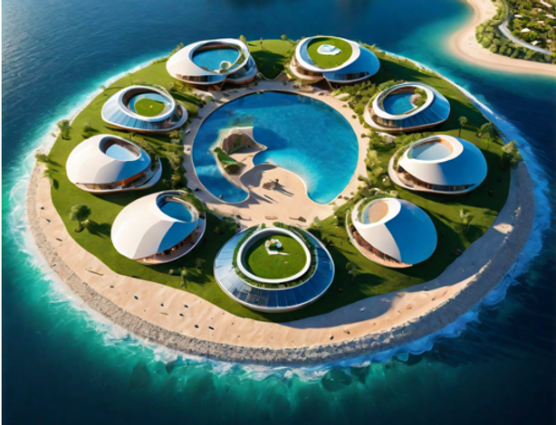 Maldives in Thailand  is a project 1.For residential or business on a private island on an artificial island 10 meters high, 