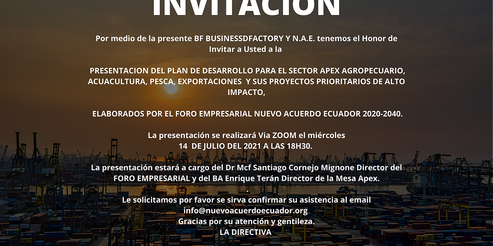 Planes de Desarrollo y Proyectos para sector Alimentos y Exportaciones