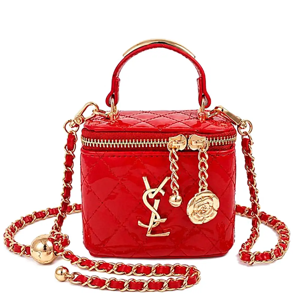 Thumbnail: Quilted Fashion Design Handle Crossbody Bag