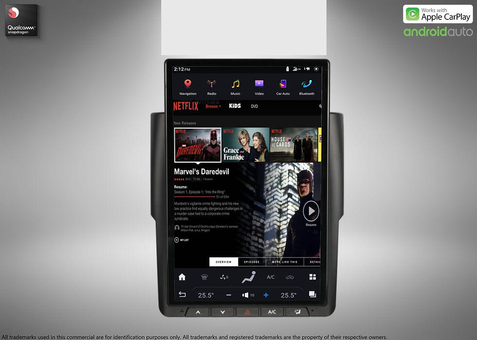 Thumbnail: 2013-2018 Dodge Ram 14.4" Android Navigation System Apple CarPlay, Android Auto