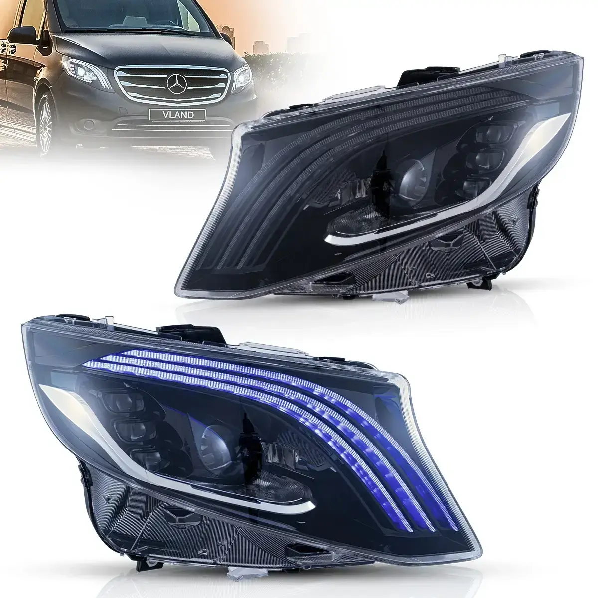 2016-2023 Mercedes Metris Headlights LED