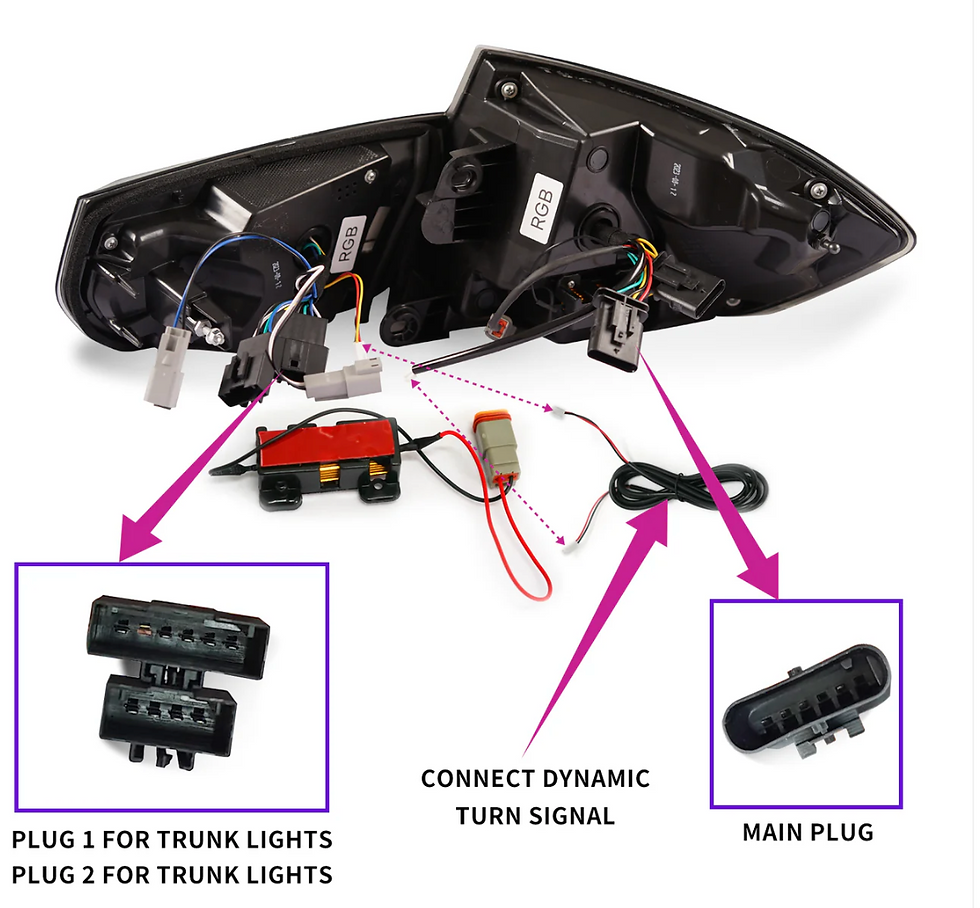 Thumbnail: ARCHAIC Full LED Tail Lights Assembly For BMW 3 Series F30 F35 2013-2018,RGB