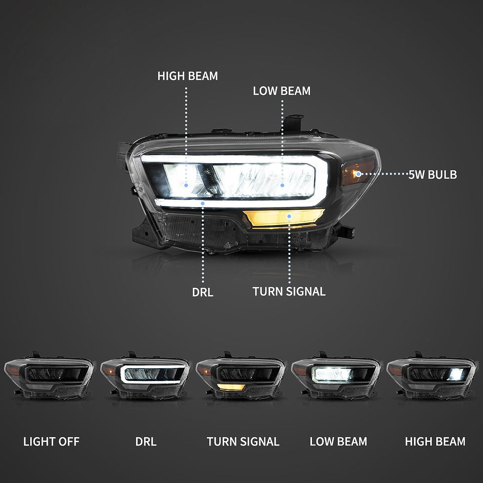 Miniatura: 2016-2023 Toyota Tacoma LED Reflection Bowl HeadLights