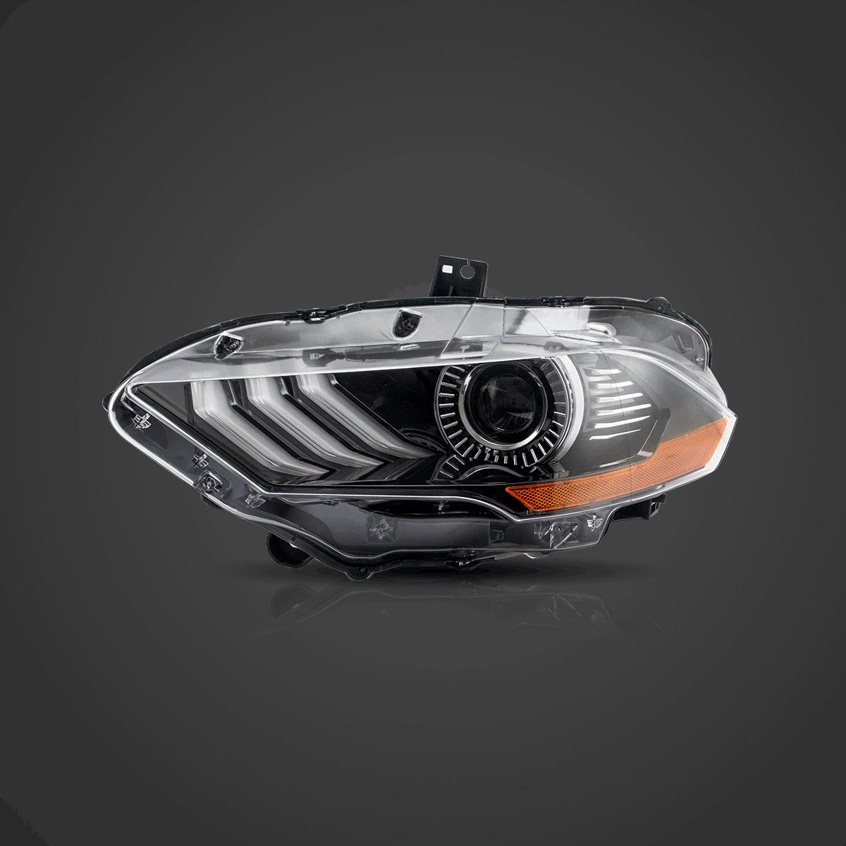 Miniatura: 2018-2023 Mustang 6th LED Dual Beam Projector Headlights Black