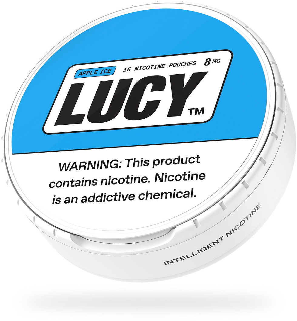 Miniatura: Lucy Nicotine Pouches 4 mg, 8 mg, 12mg - 5 Cans per Roll - 18 Cans of 5 per Case