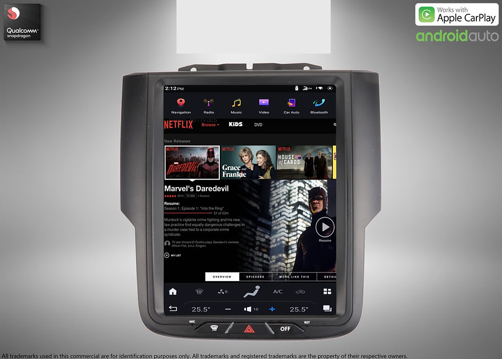 サムネイル： 2013-2022 Dodge Ram 10.4" HD Navigation Apple CarPlay, Android Auto