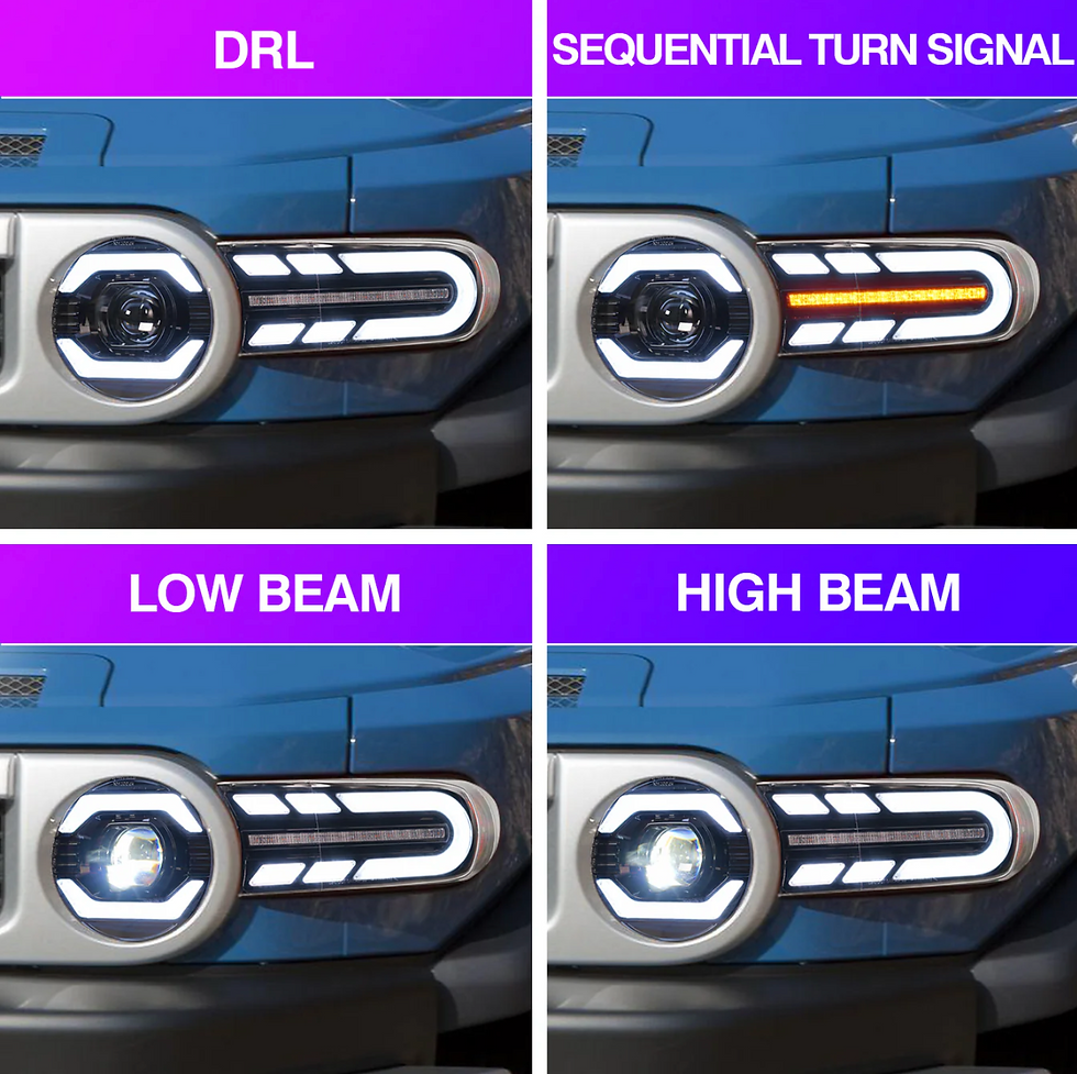 Thumbnail: ARCHAIC Full LED Headlights Assembly For Toyota FJ Cruiser 2007-2021