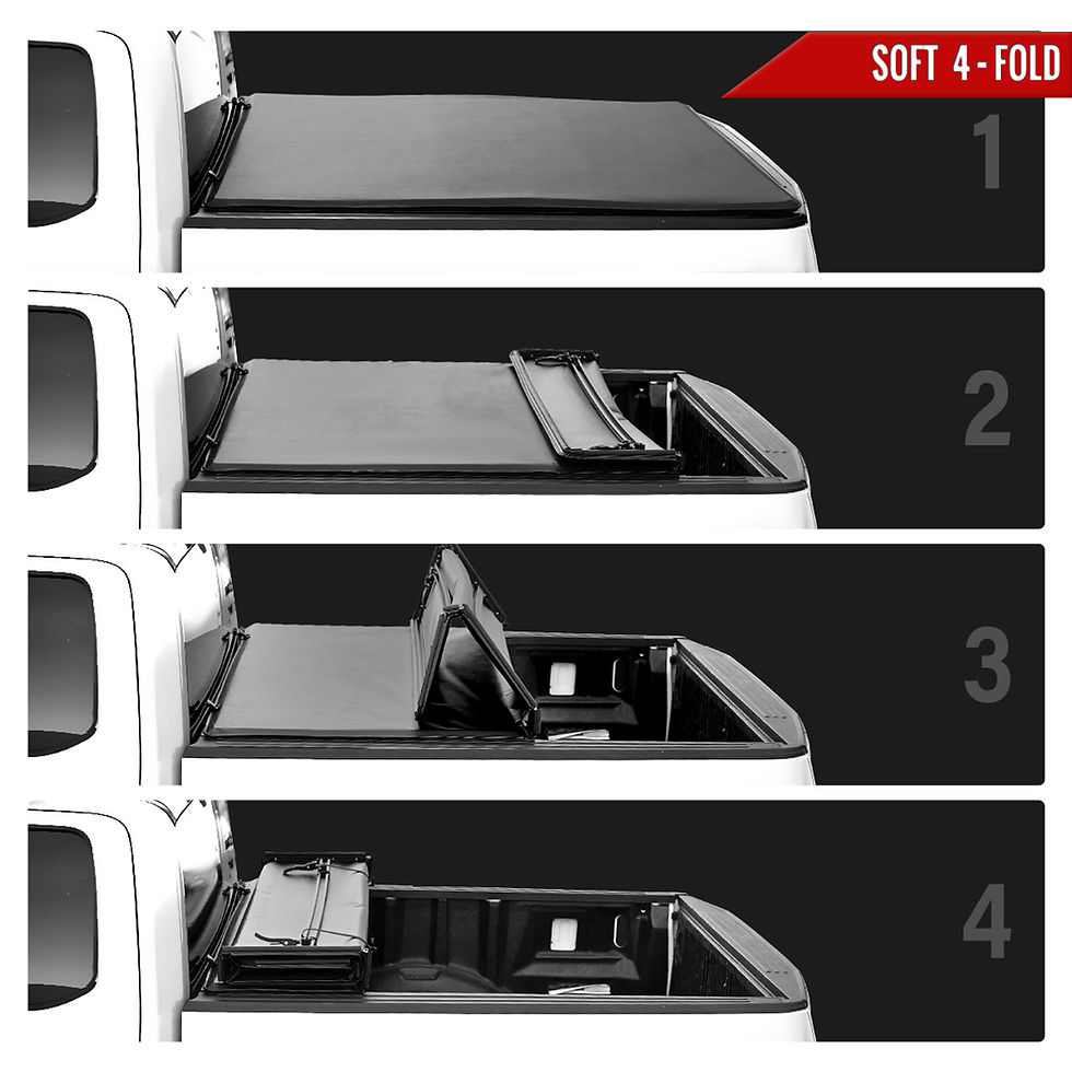 Thumbnail: 2015-2021 Ford F150 Super Crew 6'6" Soft Quad Fold Tonneau Cover