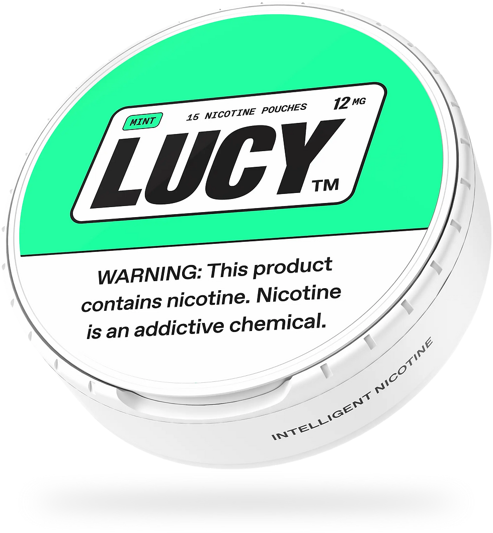 Miniatura: Lucy Nicotine Pouches 4 mg, 8 mg, 12mg - 5 Cans per Roll - 18 Cans of 5 per Case