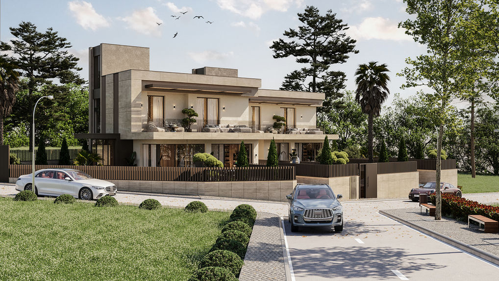 فيلا لونارا الخارجية، تصميم فيلا معماري حديث، سكن فاخر للبيع